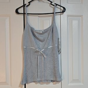 La Belle Soft Gray Camisole with Ribbon Detail